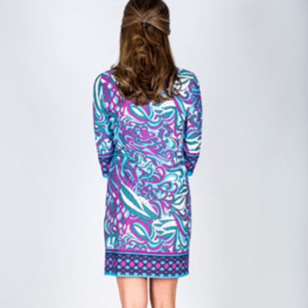 Tracy Negoshian Swirly petals orchid dress 🎊 - Picture 2 of 8